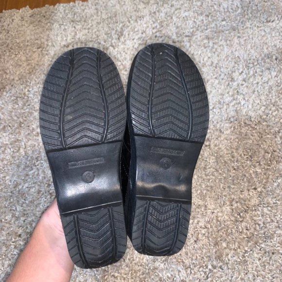 Black Rasolli Glossy Leather Clogs Size 6 - Picture 5 of 5